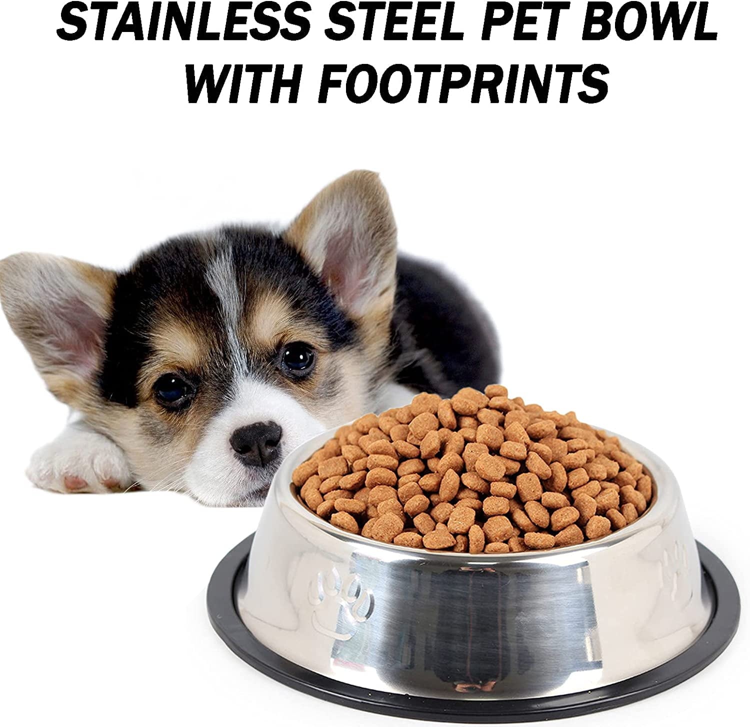 Stainless steel dog and cat bowl
