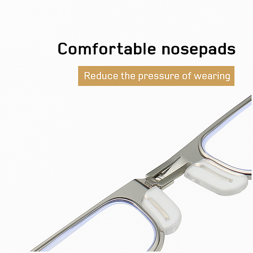 Foldable blue light blocking reading glasses