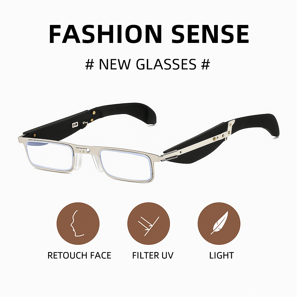 Foldable blue light blocking reading glasses