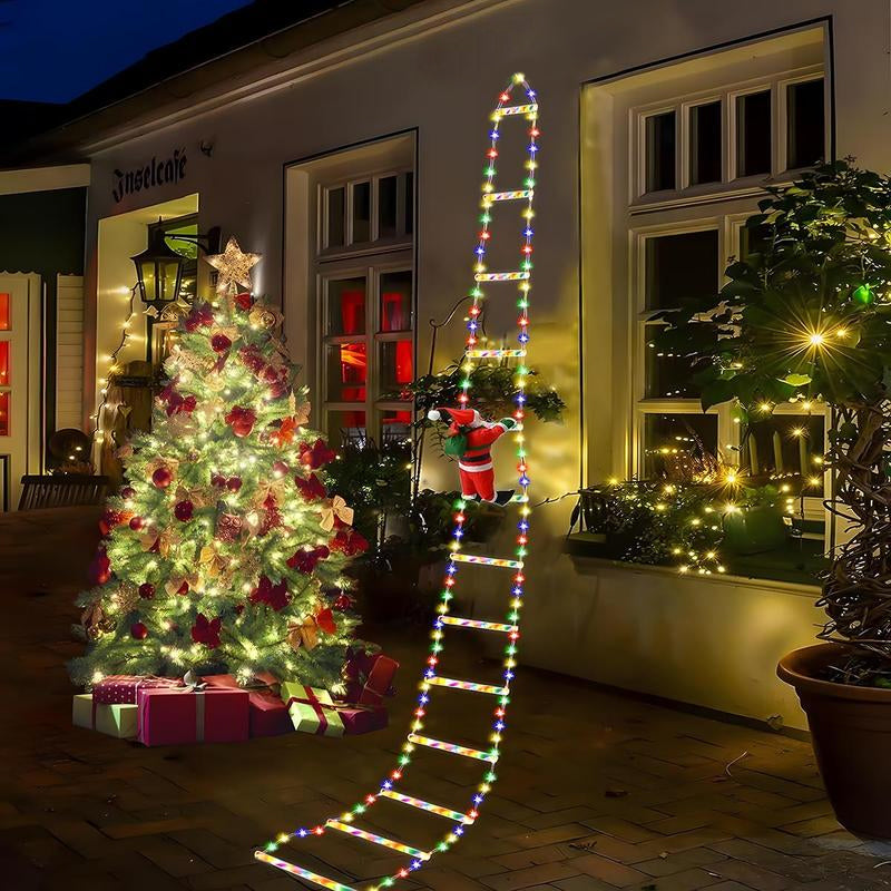 Christmas Santa Climbing Stairs Light