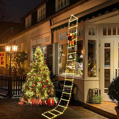 Christmas Santa Climbing Stairs Light