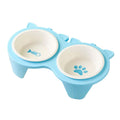 Indoor cat tall slanted cat food bowl