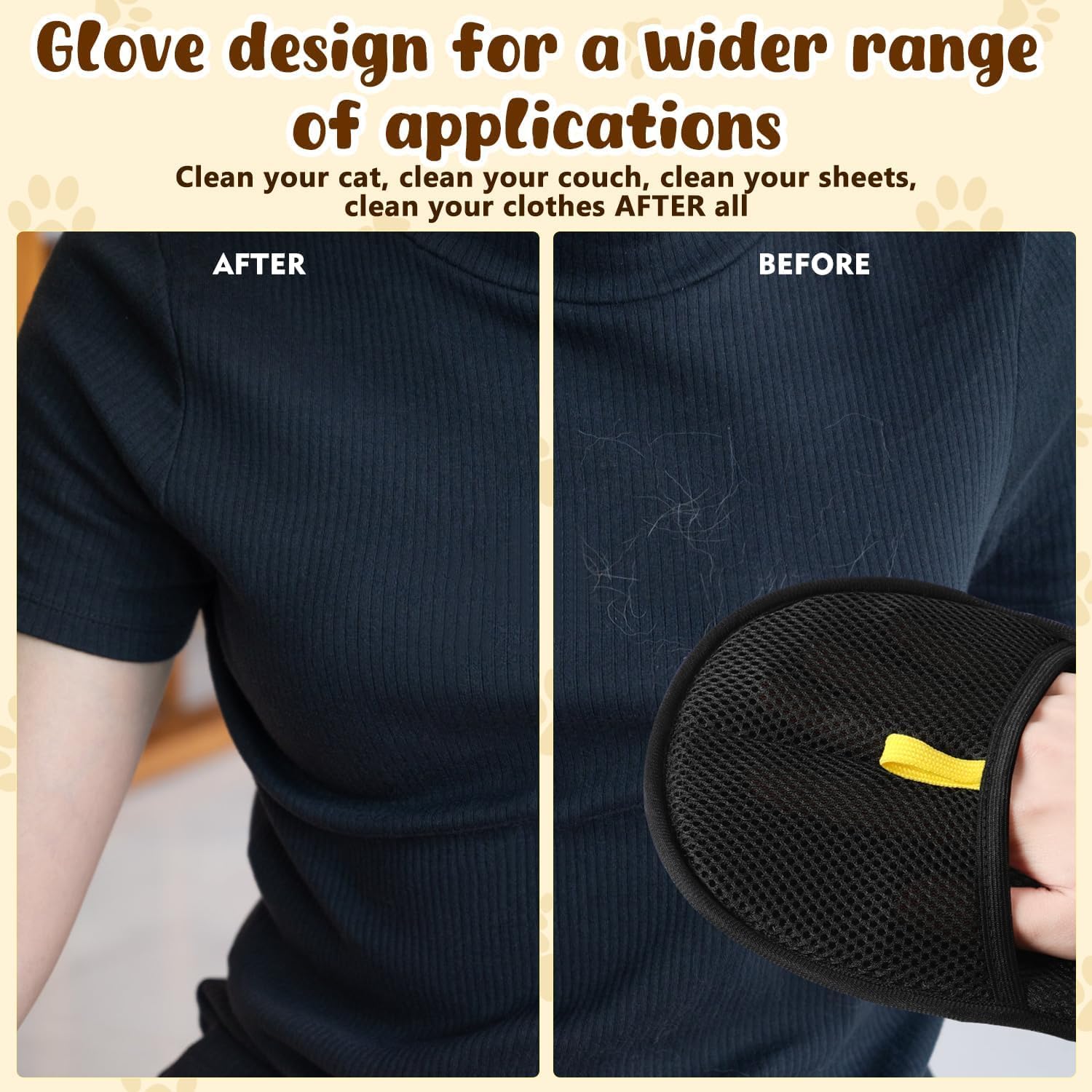 Pet hair removal gloves