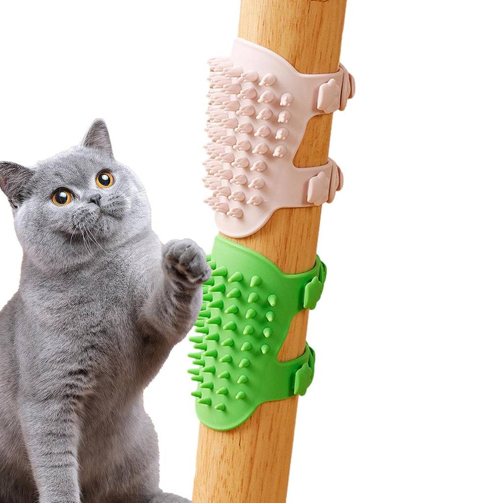 Cat face scratching post