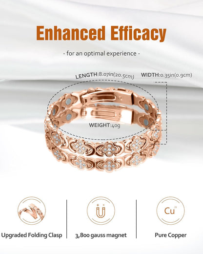 🔥Histone® Copper Bracelets for Women. Pure Copper Magnetic Bracelet with 3800 Gauss Effective Magnets