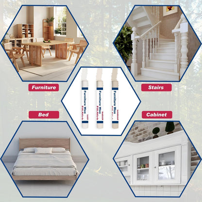 Wood Filler and Wax Fill-Sticks Kit for Furniture Repair,12 Colors Wood Repair Kit for Scratch Cover, Restore Cracks, Hole, Door, Floor, Table, Cabinet -Restore a Finish for Woods