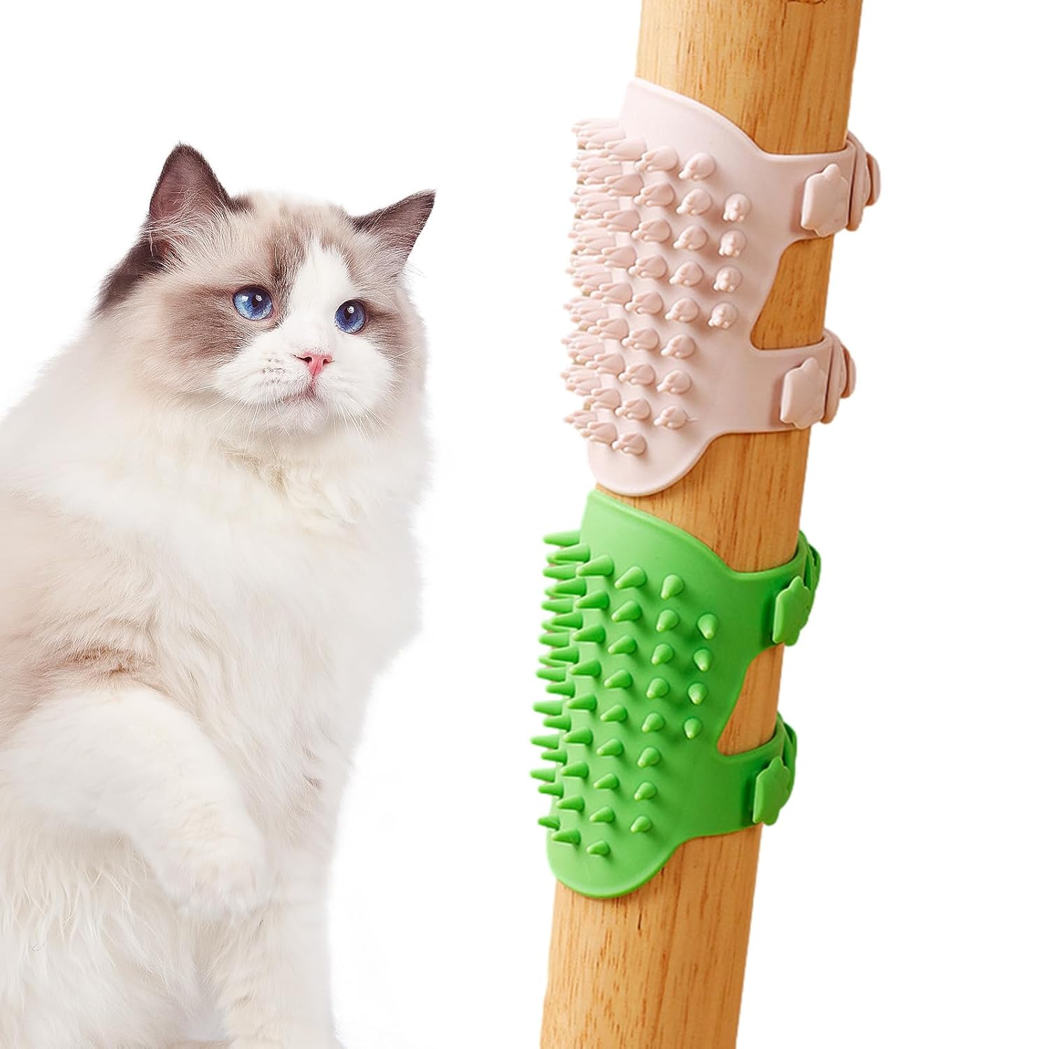 Cat face scratching post