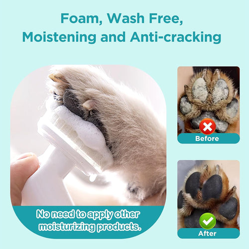 No-rinse foam paw cleaner for dogs and cats