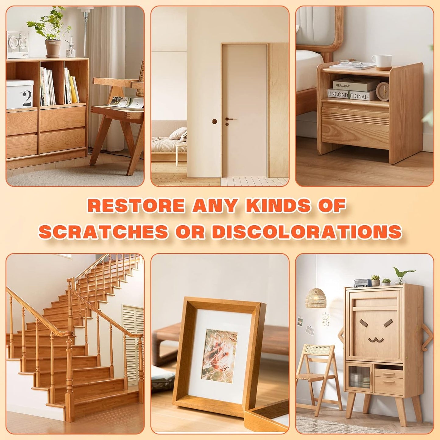 Wood Filler and Wax Fill-Sticks Kit for Furniture Repair,12 Colors Wood Repair Kit for Scratch Cover, Restore Cracks, Hole, Door, Floor, Table, Cabinet -Restore a Finish for Woods