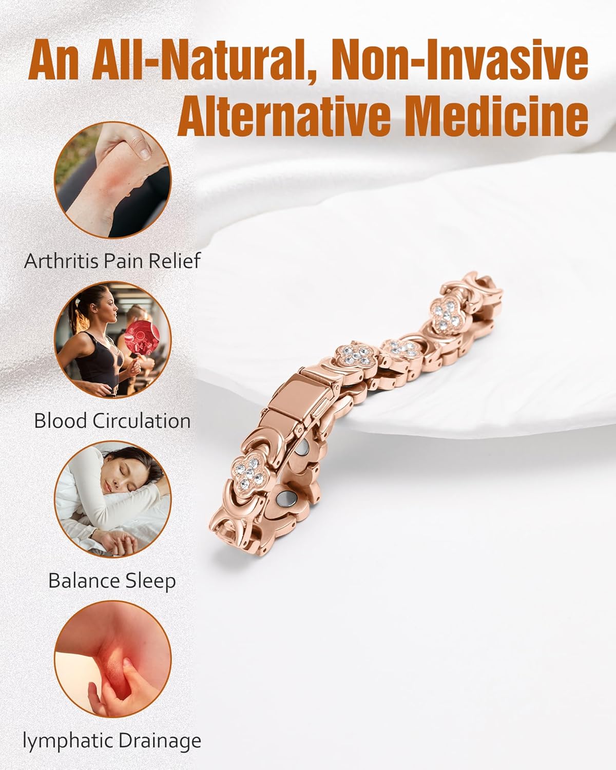 🔥Histone® Copper Bracelets for Women. Pure Copper Magnetic Bracelet with 3800 Gauss Effective Magnets