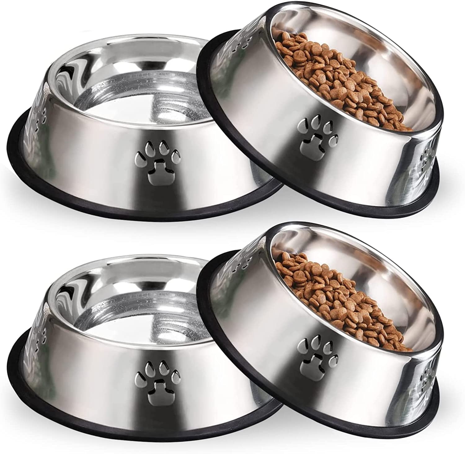 Stainless steel dog and cat bowl