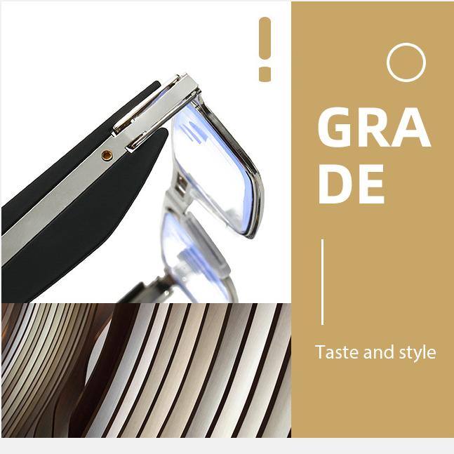 Foldable blue light blocking reading glasses