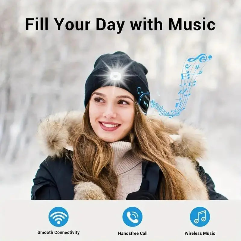🎄Christmas Hot Sale 49% OFF-LED Bluetooth Beanie