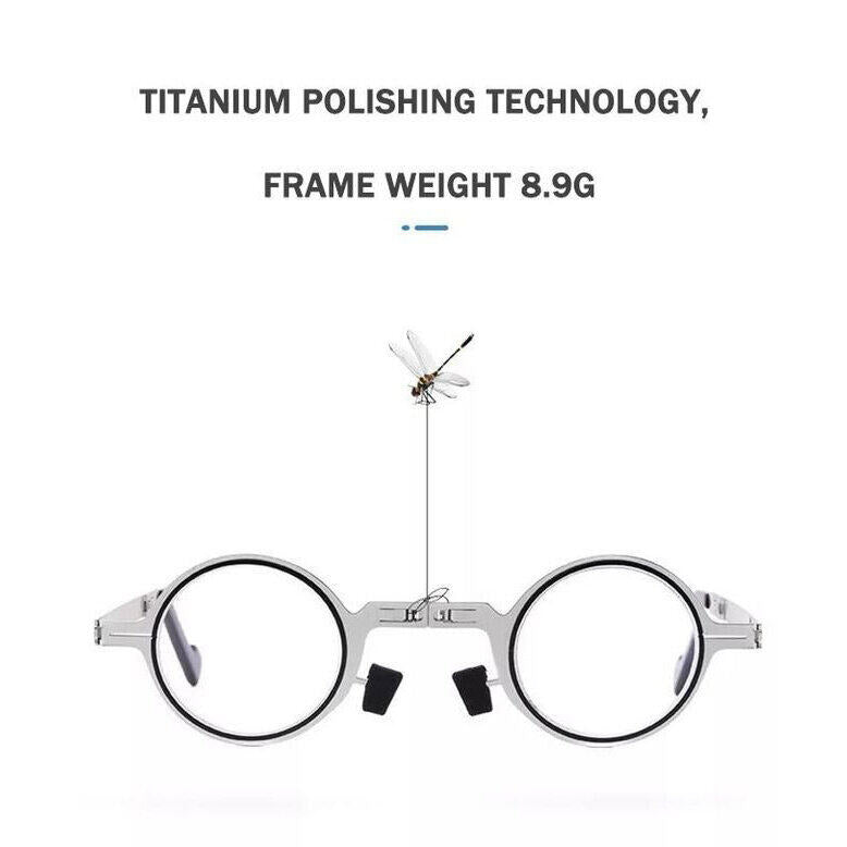 Ultra Light Titanium Material Screwless Foldable Reading Glasses